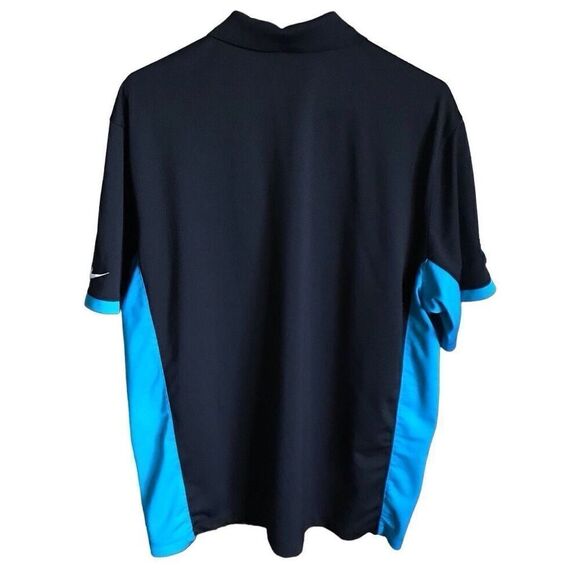 Nike Equipment Training Carolina Panthers Size XL Black Blue Mens Polo - Picture 2 of 3